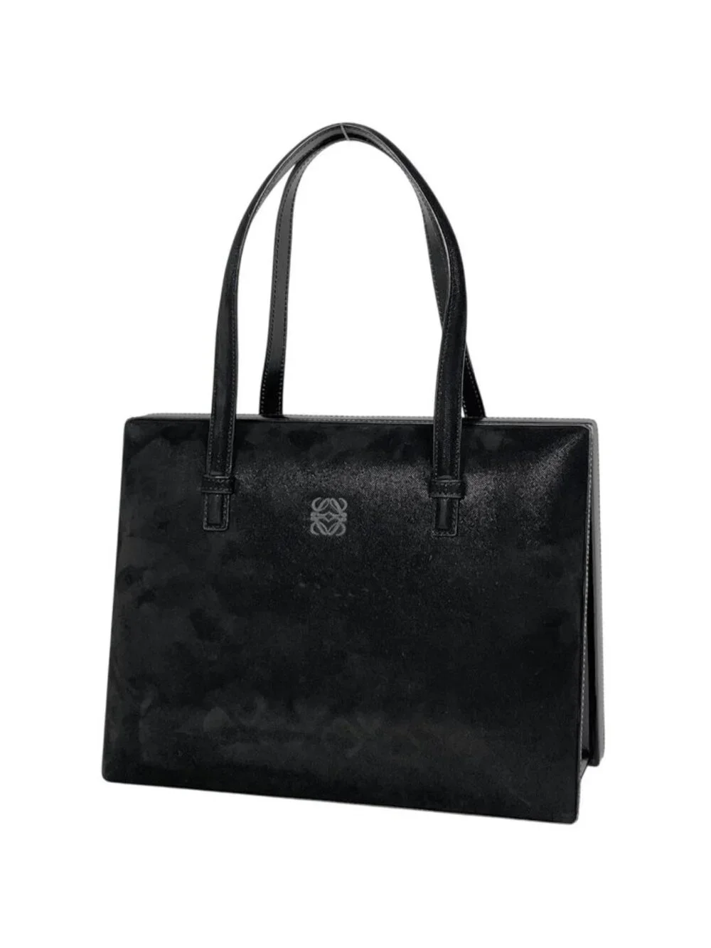 Loewe Handbag Anagram Leather Black